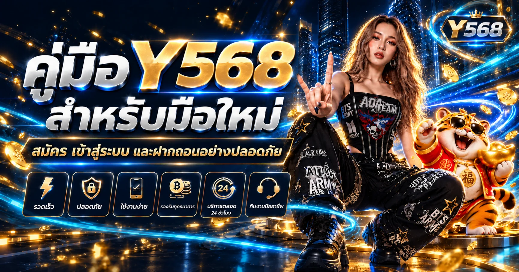 Y568 คู่มือมือใหม่ | สมัคร เข้าสู่ระบบ ฝากถอน